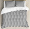 ABAKUHAUS Abstrakt Bettbezugs Set Für Doppelbetten, Art Deco Inspired-Layout, Weicher Microfaserstoff Allegigeignet kein Verblassen, 230 x 220 cm, Weiß Grau