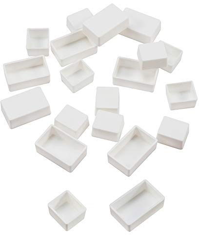 PH PandaHall 100pcs 2 Tailles Pots de Peinture Aquarelle,Pots de Peinture en Plastique Blanc pour Bricolage Aquarelle Huiles ou Peinture Voyage étain étui Palette Art Dessin, 1.8ml/2.8ml