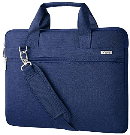 Voova Borsa porta PC Laptop Computer Notebook Portatile 17 17.3 pollici Protezione 360°Impermeabile con Tracolla Compatibile con Macbook Dell Acer ASUS Samsung HP Microsoft Lenovo Blu
