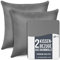 Dreamzie Kissenbezug 65 x 65 cm (Set mit 2) - 100% Jersey Baumwolle 150 g/qm Kissenbezüge -Anthrazit - Für Kissen 65 x 65 cm - Kissenhülle - Kissenbezug - Resistent und Hypoallergen