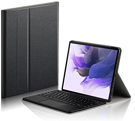 VBESTLIFE Tablet Bluetooth Keyboard with Touchpad, Detachable, with PU Leather Case, for Samsung Galaxy Tab A7 T500/T505 10.4in(black)
