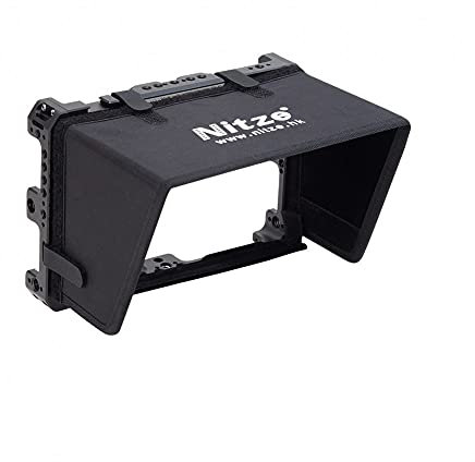 DSLR US 7-Zoll-Feldmonitorkäfig für Feelworld LUT7/LUT7 PRO/LUT7S/LUT7S PRO mit HDMI-Kabelklemme/Sonnenblende, Schwarz, Stativhalterung, HDMI