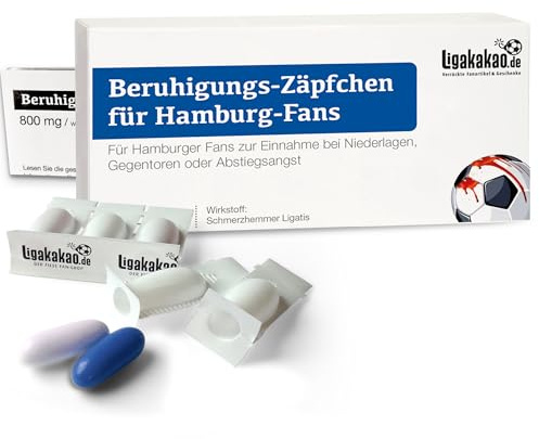 Hamburg Fanartikel Beruhigungs-Zäpfchen für Hamburg Fans Geschenk passend für Hamburg Fussball Fans by Ligakakao.de ehml. TK21 FG
