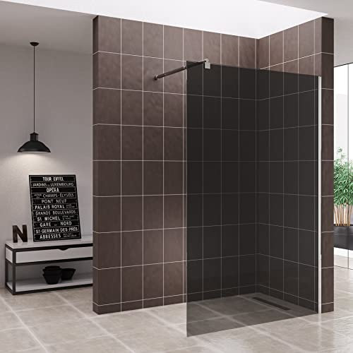 ROMA Paroi de douche Italienne verre 10 mm teinte fumé 130 x 200 cm