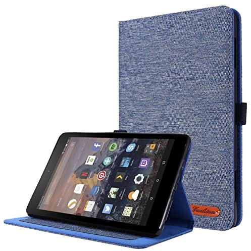 König Design Schutzhülle kompatibel mit Amazon Kindle Fire HD 10 2021 Hülle Case Tasche Klapphülle, Farbe:Blau