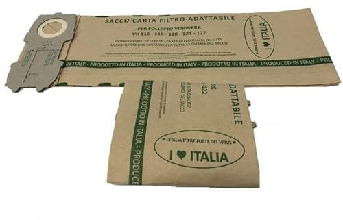 EuroStore07® 8 SACCHETTI FOLLETTO 120/121 / 122 PRODOTTI IN ITALIA 1^ QUALITA NO ORIGINALI