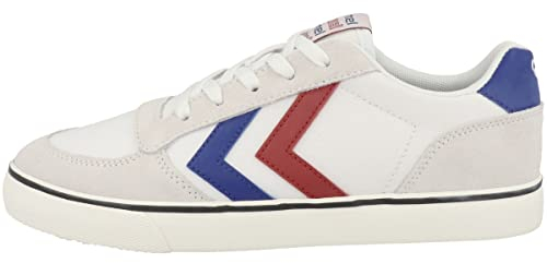 HUMMEL Unisex Stadil Lx-e Canvas Sneaker, White Blue Red 217 668 9253, 45 EU