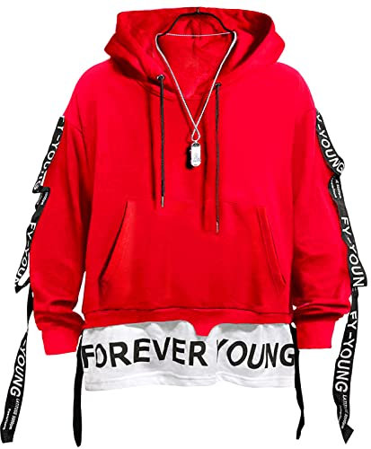 Covisoty Sweat à Capuche Homme Sweatshirt pour Unisex, Techwear Hip Hop Pull Homme Sport Capuche Les Loisirs
