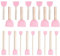 WAFJAMF 20-Pieces Assorted Size Round Sponges Brush Set, Paint Tools for Kids – Pink