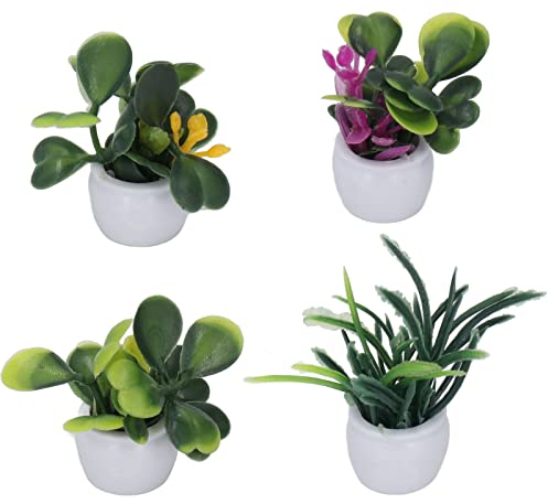 Piante in Vaso Scala 1 12, Pianta Bonsai in Miniatura Realistica Mini Piante Finte Mobili per Casa delle Bambole in Scala 1 12 Accessori per la Casa delle Bambole per la Decorazione Domestica