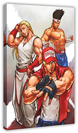 RIELLI Fatal Fury Game 13 Leinwand-Poster, Wandkunst, Dekoration, Bild, Gemälde für Wohnzimmer, Schlafzimmer, Dekorationsrahmen: 40 x 60 cm