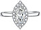 ANAZOZ Bague Réglable Femme, Marquise Zirconium Blanc Scintillant