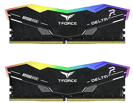 TEAMGROUP T-Force Delta Alpha RGB DDR5 Ram 32GB Kit (2x16GB) 5600MHz (PC5-44800) CL40 Desktop Memory Module RAM (nero) AMD Optimized Memory - FF7D532G5600HC40BDC01