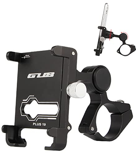 BSSOK Support téléphone Portable vélo Moto, Support Smartphone vélo, Alliage d'aluminium 360° Réglage Rotatif Universel Guidon vélo (pour téléphone 3.5-7.2 Pouces)