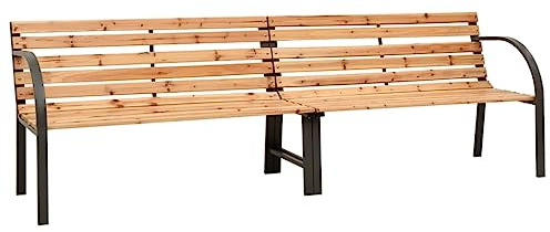vidaXL Doppel-Gartenbank 225 cm Massivholz Tanne
