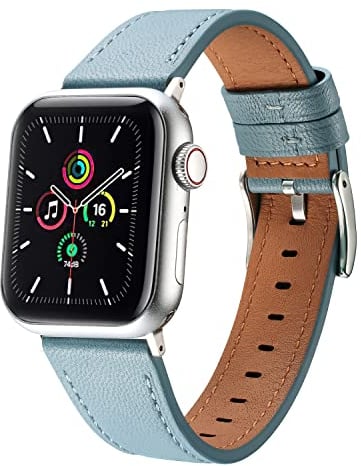 MUENShop Sheep Leather Strap Compatible with Apple Watch Straps 40mm 41mm 38mm,Men Women Replacement Band for Apple Watch Series 8 7 6 5 4 3 2 1 & iWatch SE