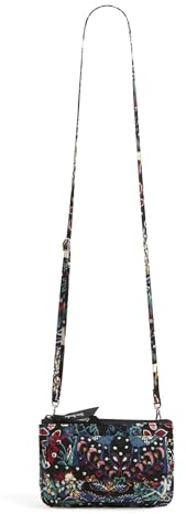 Vera Bradley Damen Cotton Wallet Crossbody Purse with RFID Protection Umhängetasche, Verzauberung