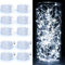Maxee 10 Stück 1M Kühle LED Lichterkette Batterie, Wasserdicht für DIY, Party, Stimmung Lichter, Weihnachtsdeko, Innen- und Außenbereich Deko, 4 Stück Quadratische + 6 Stück Flache Lichterkette