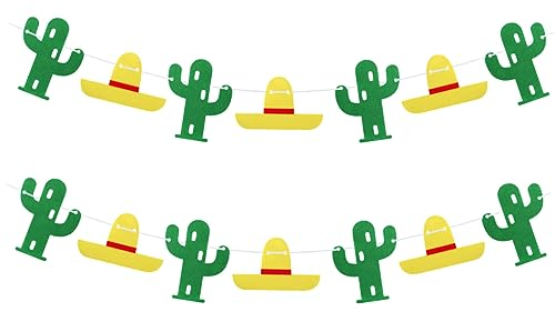 OATIPHO Dekorationen 2 Sets Muster Bunting Banner für Party Supplies Karneval Decor