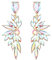 Clearine Pendientes de boda nupciales de cristal lágrima marquesa racimo Bling colgantes pendientes para mujer, Cristal Acero aleado