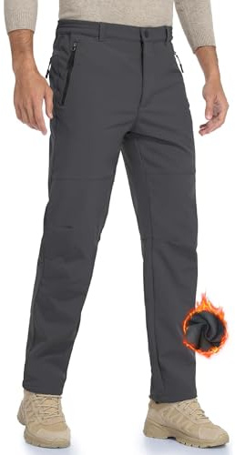 HFDWYJ Pantaloni Trekking Uomo Invernali Impermeabile Pantaloni Uomo per attività All'aperto da Sci Neve Arrampicata Escursionismo Caldo