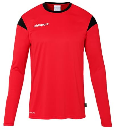 uhlsport Squad 27 Jersey Long Sleeve Football Jersey Sports T-Shirt for Children and Adults - Unisex - Sports Sweatshirt Football Jersey Red/Black