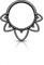 Agrewd Schmuck Minimalistische Lotusblume G23 Solid Titan Septum Piercing 16G 316L Edelstahl Septum Clicker Silber Gold Daith Ohrringe 8/10MM Daith Piercing Schmuck für Frauen Männer