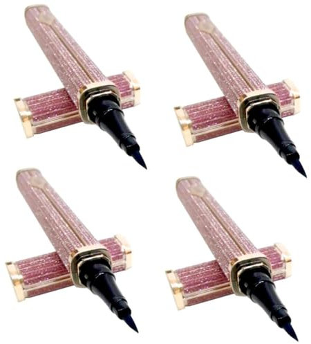 DOITOOL 4pcs Black Liquid Eyeliner Pen Smooth Liquid Eyeliner Women Makeup Kit Easy to Use