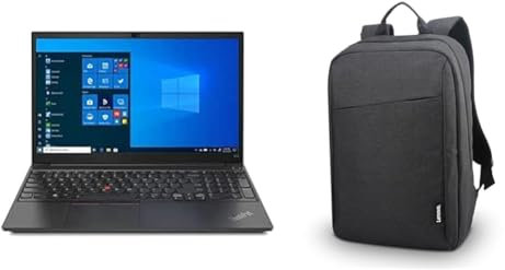 LenovoThinkPad E15 Gen 4 - Ordenador Portátil 15.6 FHD, (Intel Core i5-1235U, 8GB RAM, 256 SSD & B210 Casual - Mochila para Equipos portátiles de 39,6 cm (15,6), Color Negro Carbón