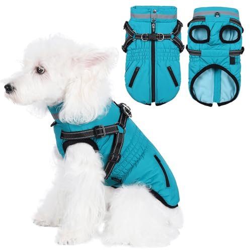 Savlot Warmer Hundemantel wasserdichte Hundejacke Gemütliche Hunde- und Katzen-Schneejacke Reißverschlussweste