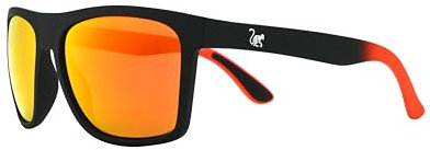 Surf Monkey Schwimmende Sonnenbrille für Damen und Herren, UV400, polarisiert, Anti-Salz-Beschichtung (TPX, Schwarz/Rot)