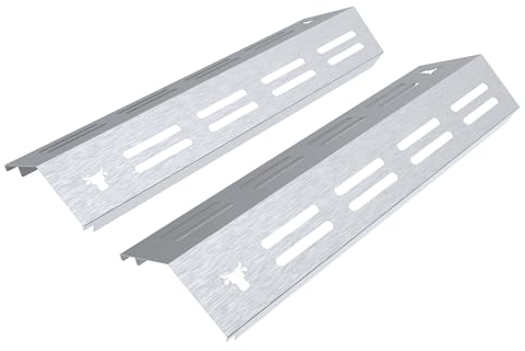 tuning-art GA49 Gasgrill Brennerabdeckung Edelstahl kompatibel mit Enders Cubiq Pro 3 Turbo Gasgrills | Brennerschutz | Passgenau, Farbe:2er Set Matt Bulle