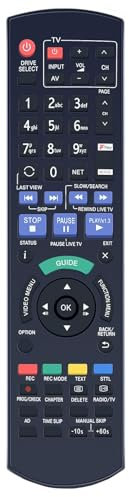N2QAYB001058 Télécommande universelle compatible avec Panasonic DMR-HWT150 DMRHWT150 DMR-HWT250 DMR-PWT550 DMR-PWT655 DMR-BWT850 Contrôleur de lecteur de disques Blu-ray