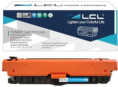 LCL Remanufactured Tonerkartusche 508X 508A CF361A CF361X 9500 Seiten (1 Cyan) kompatibel für HP M553 Printer M577 Printer HP Color Laserjet Enterprise M552dn M553dn M553n M553x M577c HP MFP M577Z
