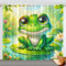 CYSYLQW Frosch Vorhänge Wacky Frosch Fenstervorhang Schlafzimmer 100x140cm 3D Cartoon-Tiere Blickdicht Vorhnge Wasserdichter Stoff Vorhang 2 Set Blickdicht (280x180cm(BxH)/ 140x180cmx2,6)