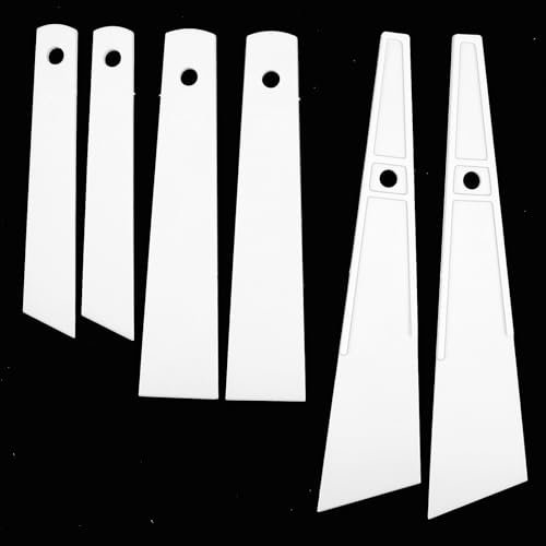6 pcs Glue Applicator White Small Plastic Putty Glue Spreader Set 3 Size White Smear Sticks for Leather DIY Crafts Projects