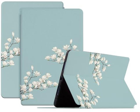 SLLMYYX Custodia per tablet per Amazon Kindle Paperwhite 6 2022 (11a generazione), custodia protettiva in pelle con supporto sottile con accensione e spegnimento automatico (Gardenia)