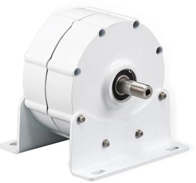 Generatore a magnete permanente 600W 12V 24V 48V Turbina 0.6KW Alltenator elettrico orizzontale a basso numero di giri con raddrizzatore Baja velocidad inicial para el hogar(With base,SINGLE SHAFT_24V