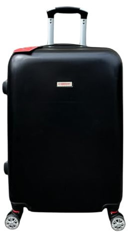 Swiss Line Switzerland Reiskoffer – Small – 35 l – verschillende Kleuren/Modelle, Zwart – Modell 1, Stevige Koffer bringt Ruime binnenkant in 4 Wielen