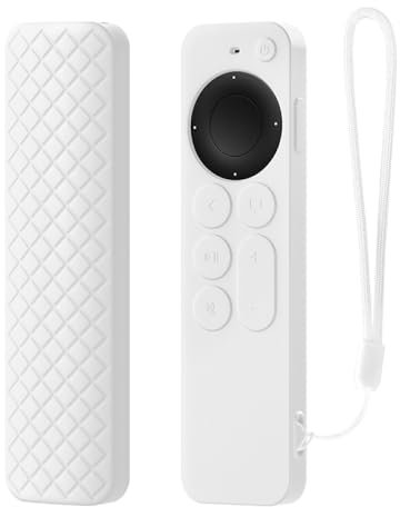 Custodia protettiva Anti caduta per telecomando per Appl-e TV 6/7, custodia antiurto in Silicone con copertura morbida per telecomando per Appl-e TV 6/7 (Blanco)