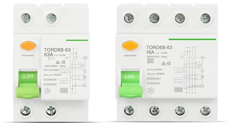 Disjoncteur Différentiel 2P 4P 63A Type B 10KA 230V 400V 30mA For Borne De Recharge De Véhicules Électriques(2P,40A 300mA)