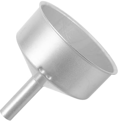 Entonnoir de Rechange pour Cafetière Moka en Aluminium Argenté | Compatibilité Polyvalente, Dosage Précis, Format Compact, Style Rétro Classique, Usage Maison ou Extérieur