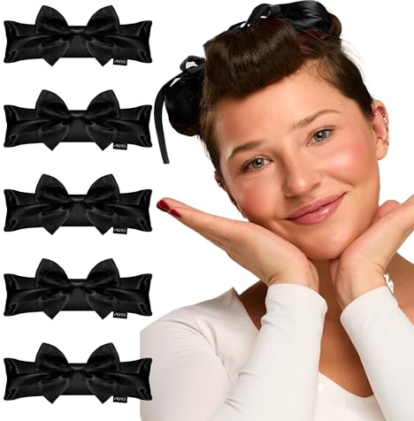 Glov Lockenwickler Hitzefrei 4er Set-schaumstoff Roller mit Satin Bändern für Große Locken Einfache Anwendung Ideal für Alle Haartypen Haare Stylen Ohne Hitze Frisur Ohne Schaden