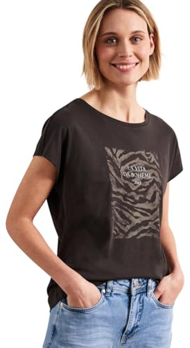 Damen Dropped Shoulder Shirt mit Frontprint