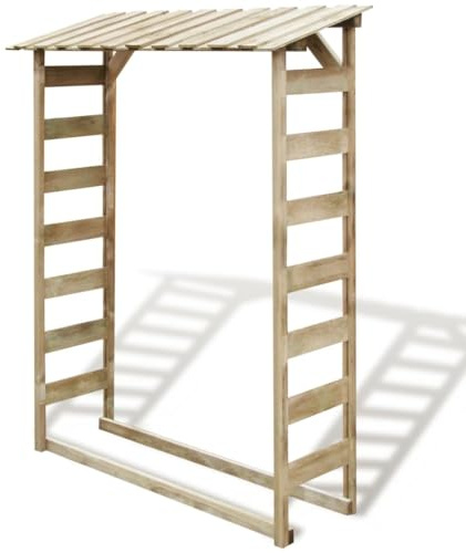 Lumanois Feuerholz-Lagerschuppen 150×44×176 cm Imprägniertes Kiefernholz,24kg,42956