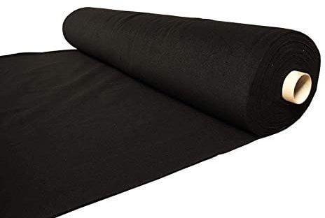 Black 4 Way Stretch Camper Van Lining Conversion Carpet Trim 5m Bundle