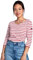 Armor Lux Damen Mariniere Cap Coz Langarmshirt, Weiß (Blanc/Braise 320), Gr. 34 (Herstellergröße: 0)