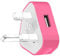 AMO® Charger Plug, UK 3 Pin Plug Charger, Adapter Compatible with Samsung Galaxy Compatible with iOSiPhone iOSiPad Sony Tab HTC Windows Phone Tablet Laptop and Many more (Bright Pink)