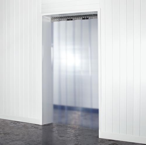 SCD Frosted PVC Strip Curtain 1m x 2.5m Kit for Privacy Personnel Doorways