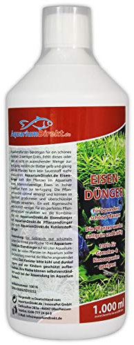 AquariumDirekt Eisendünger (Versorgt die Pflanzen im Aquarium mit lebensnotwendigen Eisen - Auch für Garnelen- und Nanoaquarien), Größe:1 L